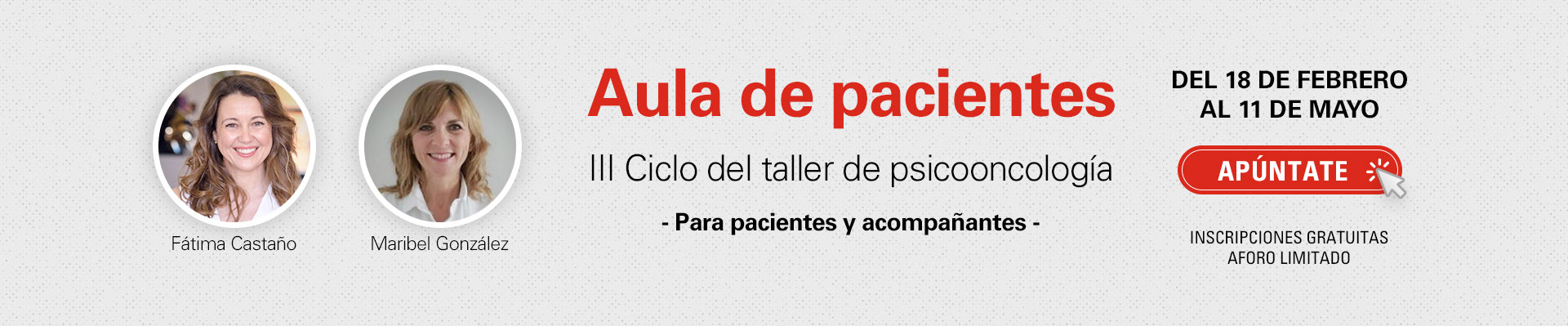 Aula de pacientes: Técnicas de reducción de ansiedad